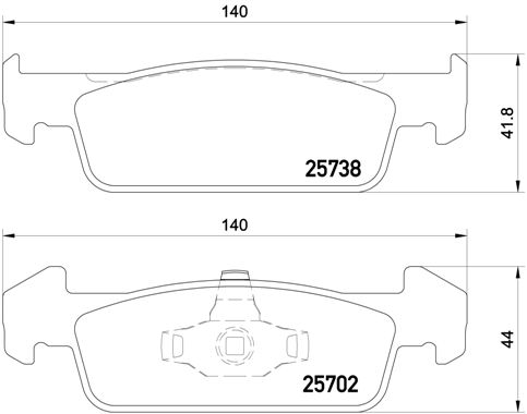 Brake Pad Set, disc brake - P 68 060 BREMBO