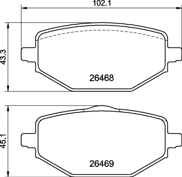 Kit pastiglie freno, Freno a disco - P 68 076 BREMBO