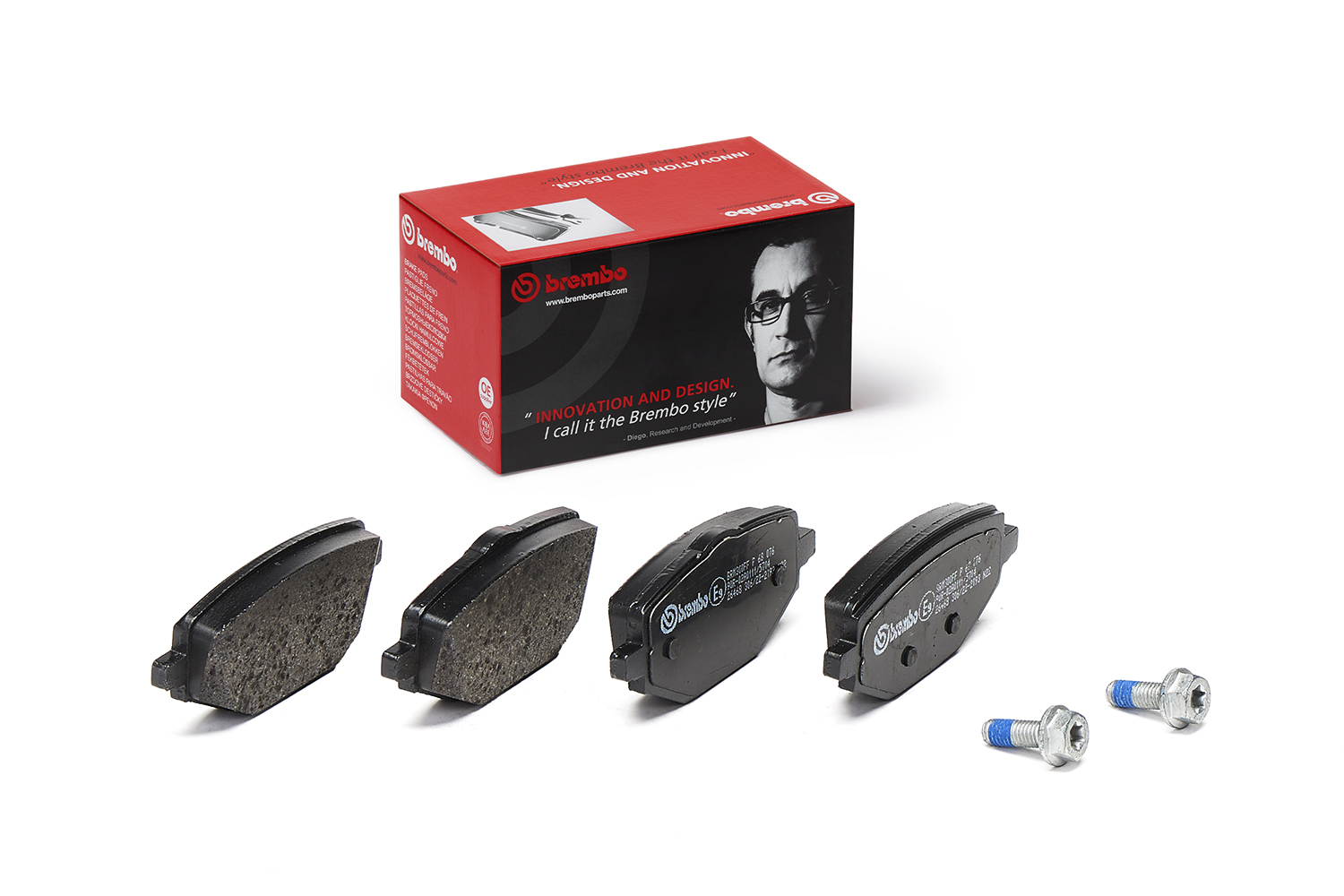 stabdžių trinkelių rinkinys, diskinis stabdys - P 68 076 BREMBO