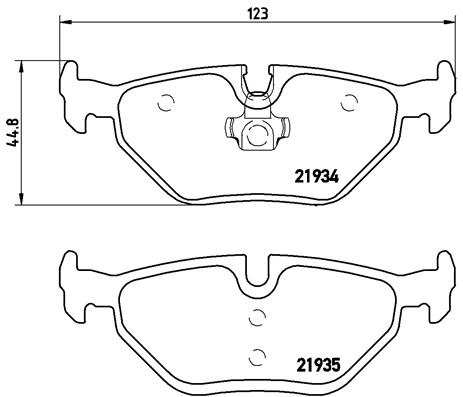 Kit pastiglie freno, Freno a disco - P 71 006 BREMBO
