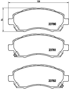 Brake Pad Set, disc brake - P 78 009 BREMBO