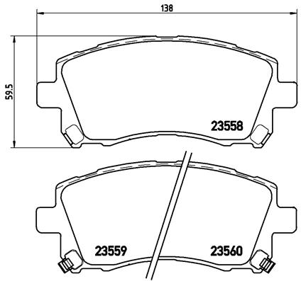 Комплект тормозных колодок, дисковый тормоз - P 78 010 BREMBO