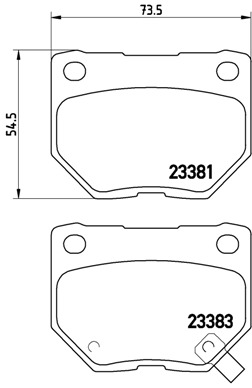 Brake Pad Set, disc brake - P 78 016 BREMBO