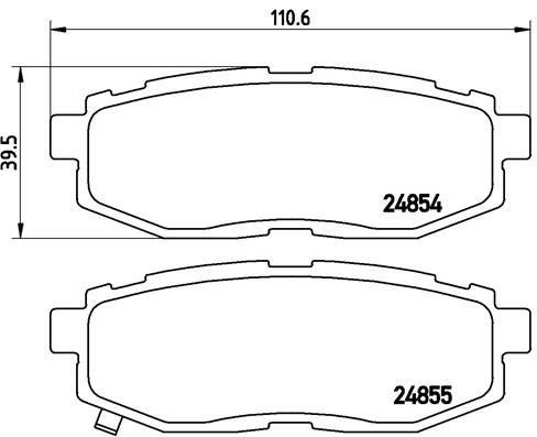 stabdžių trinkelių rinkinys, diskinis stabdys - P 78 018 BREMBO