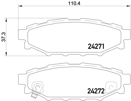 Kit pastiglie freno, Freno a disco - P 78 020 BREMBO