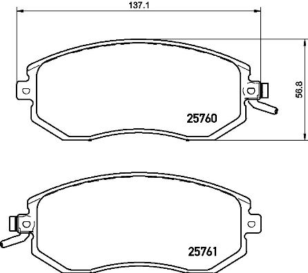 Brake Pad Set, disc brake - P 78 021 BREMBO