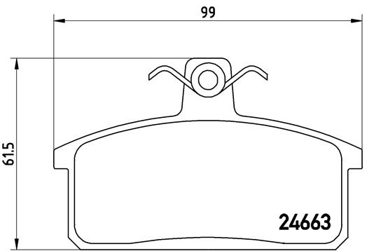 Kit pastiglie freno, Freno a disco - P 79 007 BREMBO