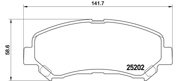 Brake Pad Set, disc brake - P 79 028 BREMBO