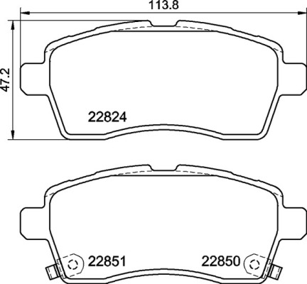 Комплект тормозных колодок, дисковый тормоз - P 79 037 BREMBO