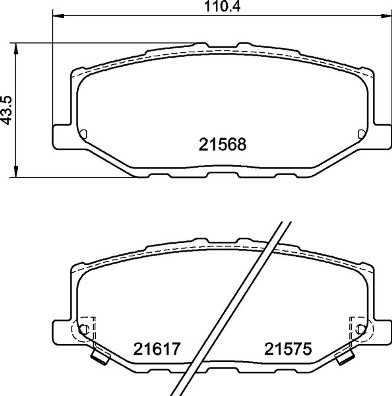 Brake Pad Set, disc brake - P 79 040 BREMBO