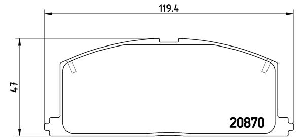 Комплект тормозных колодок, дисковый тормоз - P 83 011 BREMBO