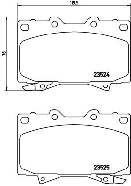 Kit pastiglie freno, Freno a disco - P 83 048 BREMBO