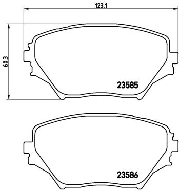 Kit pastiglie freno, Freno a disco - P 83 055 BREMBO