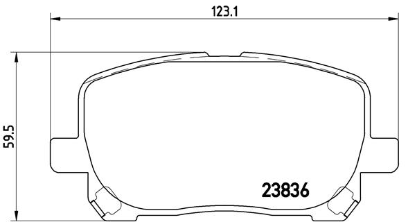 Brake Pad Set, disc brake - P 83 061 BREMBO