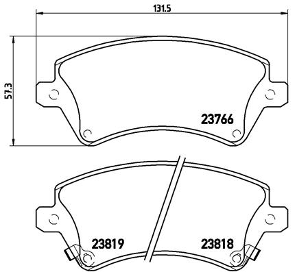 Brake Pad Set, disc brake - P 83 064 BREMBO