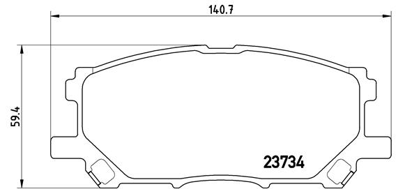 stabdžių trinkelių rinkinys, diskinis stabdys - P 83 067 BREMBO