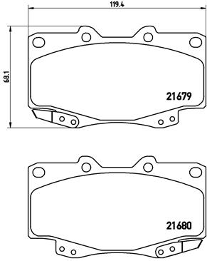 Brake Pad Set, disc brake - P 83 069 BREMBO
