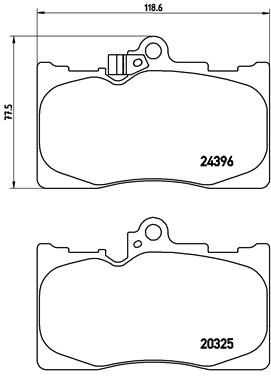 Brake Pad Set, disc brake - P 83 072 BREMBO