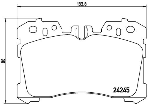 Brake Pad Set, disc brake - P 83 075 BREMBO