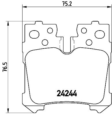 Комплект тормозных колодок, дисковый тормоз - P 83 076 BREMBO
