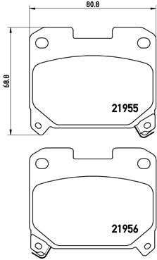 Brake Pad Set, disc brake - P 83 091 BREMBO