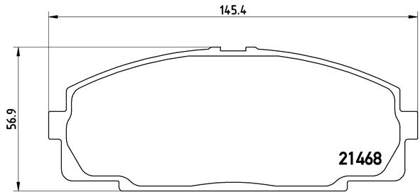 Brake Pad Set, disc brake - P 83 092 BREMBO