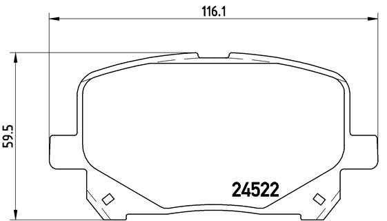 Brake Pad Set, disc brake - P 83 100 BREMBO