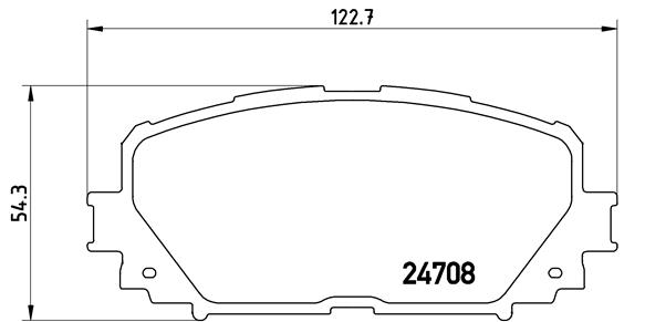 Brake Pad Set, disc brake - P 83 101 BREMBO