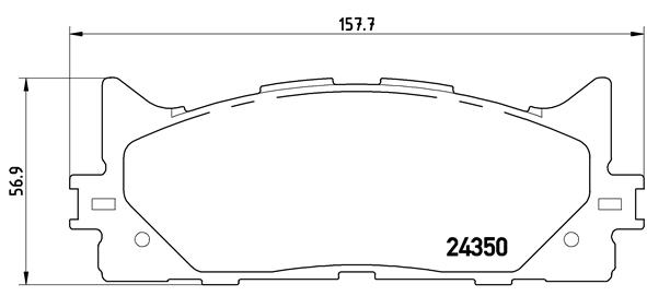 Комплект тормозных колодок, дисковый тормоз - P 83 117 BREMBO