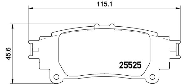 Brake Pad Set, disc brake - P 83 132 BREMBO