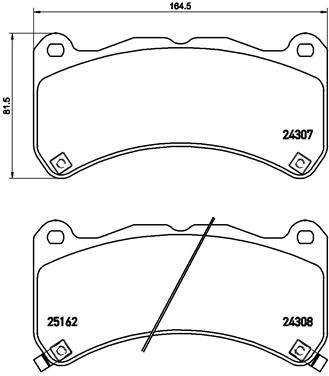 Kit pastiglie freno, Freno a disco - P 83 146 BREMBO