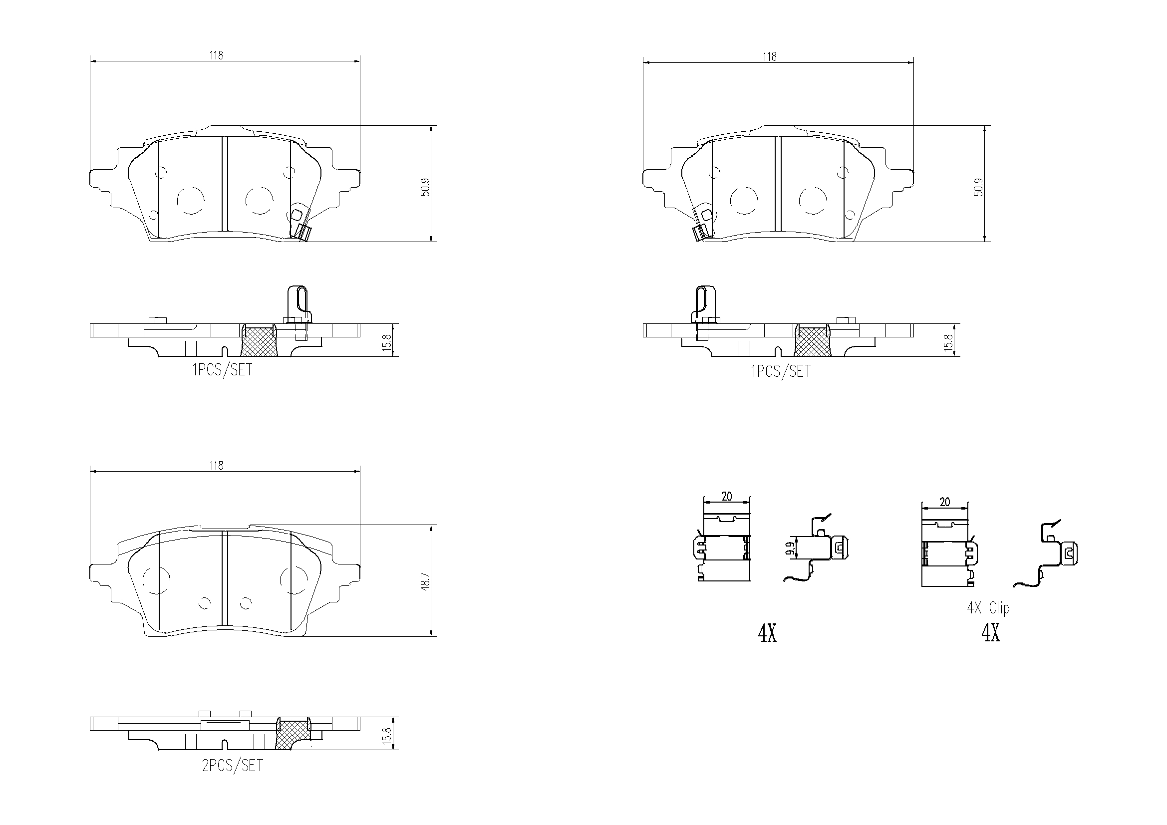 Brake Pad Set, disc brake - P 83 178 BREMBO