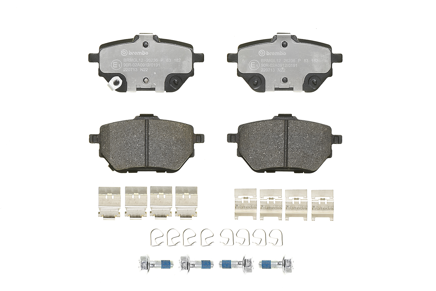 Brake Pad Set, disc brake - P 83 182 BREMBO