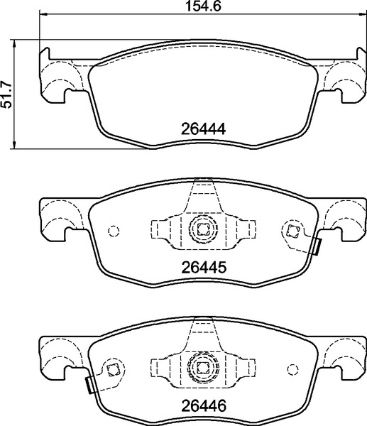 Brake Pad Set, disc brake - P 83 185 BREMBO