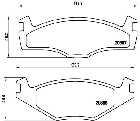 Bremsbelagsatz, Scheibenbremse - P 85 005 BREMBO