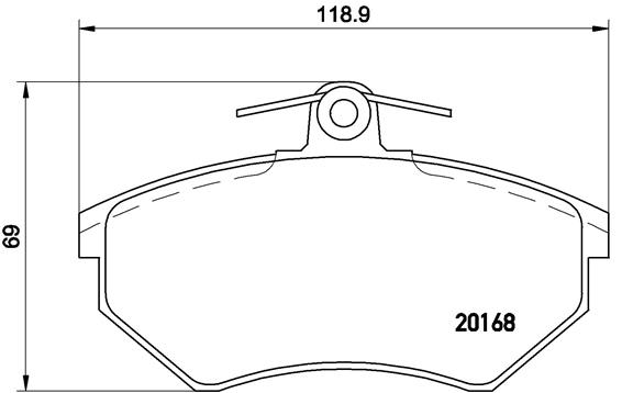 Комплект тормозных колодок, дисковый тормоз - P 85 011 BREMBO