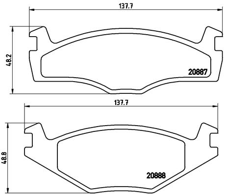 Brake Pad Set, disc brake - P 85 012 BREMBO