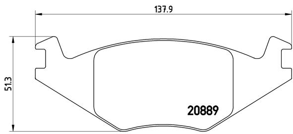 Kit pastiglie freno, Freno a disco - P 85 019 BREMBO