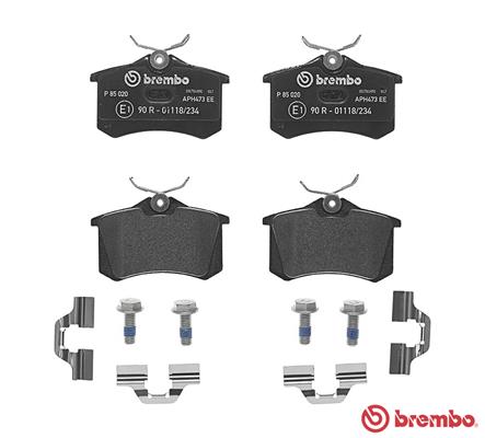 Kit pastiglie freno, Freno a disco - P 85 020 BREMBO