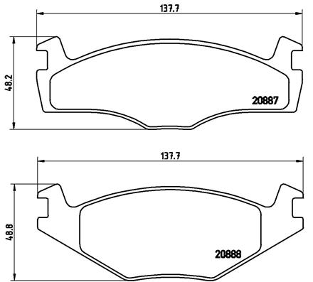 Brake Pad Set, disc brake - P 85 024 BREMBO