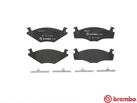 Комплект тормозных колодок, дисковый тормоз - P 85 024 BREMBO