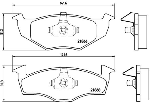 Kit pastiglie freno, Freno a disco - P 85 030 BREMBO