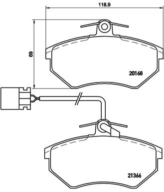 Brake Pad Set, disc brake - P 85 034 BREMBO