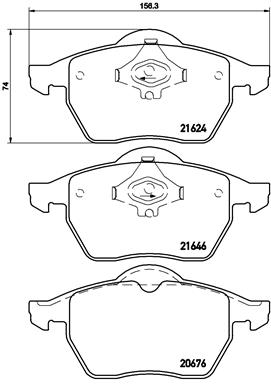 Kit pastiglie freno, Freno a disco - P 85 036 BREMBO