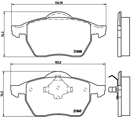Bremsbelagsatz, Scheibenbremse - P 85 039 BREMBO