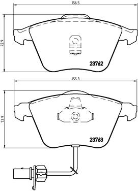 Brake Pad Set, disc brake - P 85 056 BREMBO