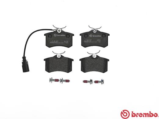 stabdžių trinkelių rinkinys, diskinis stabdys - P 85 058 BREMBO