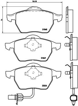 Kit pastiglie freno, Freno a disco - P 85 060 BREMBO