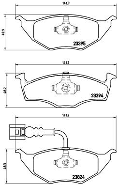 Brake Pad Set, disc brake - P 85 063 BREMBO