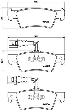 Комплект тормозных колодок, дисковый тормоз - P 85 068 BREMBO
